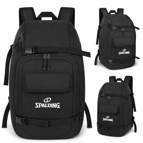 Spalding 50L Sports Tournament Backpack – Waterproof Gear Bag with Shoe Storage Compartment for Basketball, Soccer, Baseball, Pickleball, Travel & Team Equipment Backpack for Athletes, Men & Women