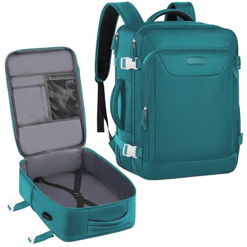 Carry on Backpack, Flight Approved Extra Large Travel Backpack, TSA 15.6 Inch Anti-Theft Laptop Backpack Lightweight Daypack Business College Weekender Overnight Bag, dark green - color: Dark Green