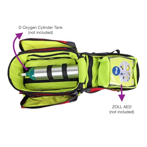 Kemp USA Premium Ultimate EMS Backpack Red Emergency Medical Trauma Bag - color: Premium Red
