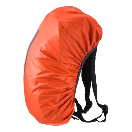 M METERXITY 2 Pack Backpack Rain Cover - Waterproof Lightweight Cover with Vertical Reflective Strap, Apply to Cycling/Hiking/Mountain Climbing (15-25L, XS, Orange)