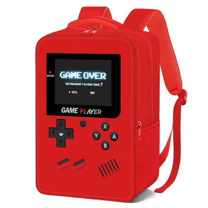 Gamer Backpack for Boys,School Boys Backpack for Kids Children Teens Elementary Middle High School,17" Large Capacity Student Bookbag & Multifunctional Video Game Travel Bag - color: Red-backpack Only