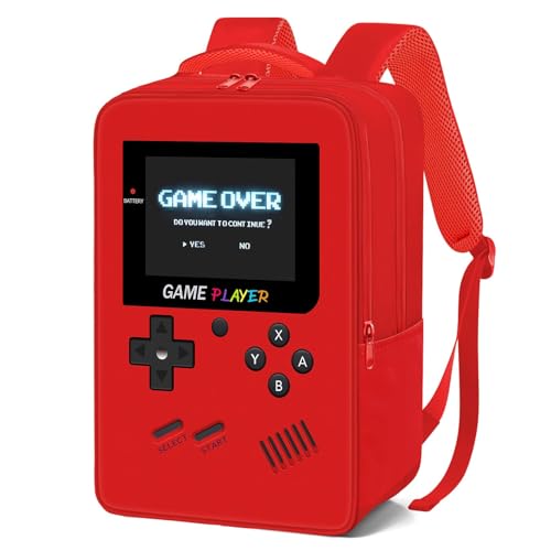 Gamer Backpack for Boys,School Boys Backpack for Kids Children Teens Elementary Middle High School,17" Large Capacity Student Bookbag & Multifunctional Video Game Travel Bag - color: Red-backpack Only