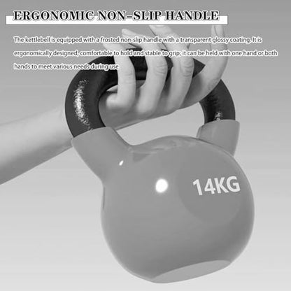 Kettlebell Weights for Women Men's Fitness Training Kettle Bells, Home Solid Cast Iron Kettle Ball, Press/Swing/Row, Shaping Equipment(Purple-8kg) - color: Purple-8kg