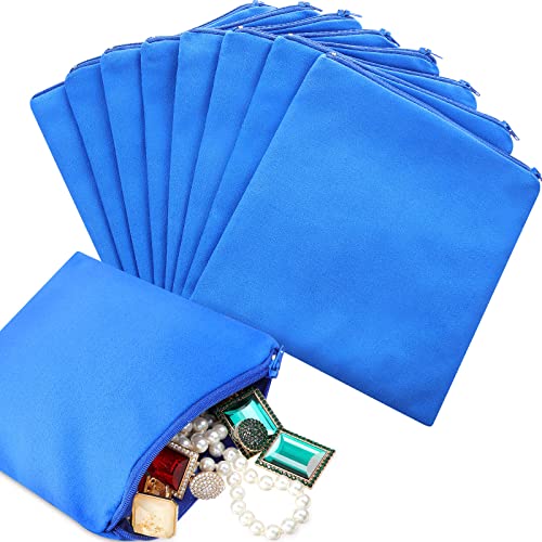 Sanwuta 8 Pcs Zippered Silver Storage Bags Anti Tarnish Silver Pouches Keeper Jewelry Storage Protector Bags(5.9 x 5.9 Inch,Navy Blue) - color: Navy Blue, size: 5.9 x 5.9 Inch