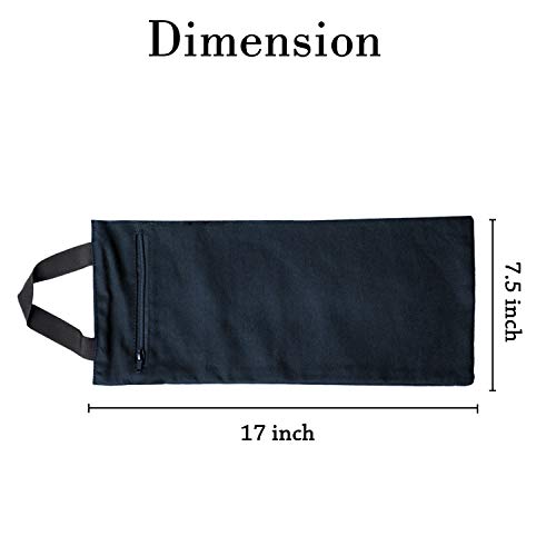 Yoga Sand Bag Cotton Unfilled for Yoga Weights and Resistance Training - color: Navy Blue