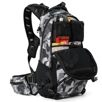 USWE Shred 16L Backpack, a High End Daypack for MTB, E-MTB, Mountain Bike, Camo/Black - style: 16l Camo/Black