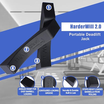 Deadlift Jack Alternative (1 Pair) Easy to Load and Unload Weight Plates, Perfect for Deadlift, Crossfit, Powerlifting, Weightlifting, Home Gym for Your Gym Bag - color: C: Black