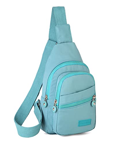 EVANCARY Small Sling Bag Crossbody Bags for Women Men, Sling Backpack Chest Daypack Cross Body Bag for Travel Outdoor - color: Green