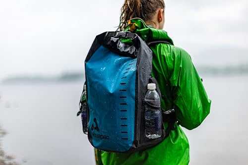 Aquapac Heavyweight 28L Waterproof Toccoa Backpack, UK Made, Travel Essential, 5 Year Warranty, Hiking, Mountain Biking - color: Cool Blue