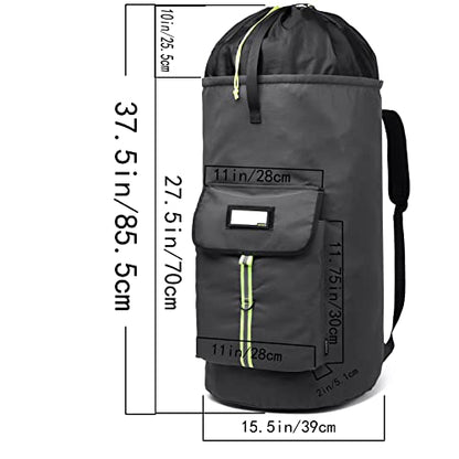 laundry bag backpack,extra-large heavy duty laundry bags,laundry backpack for college students,drawstring closure (charcoal grey laundry bag with straps) - color: Charcoal Grey Laundry Bag With Straps