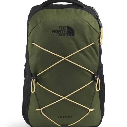 The North Face Jester Everyday Laptop Backpack - Commuter Daypack, Water Repellent, Laptop Sleeve - color: Woodland Green/Tnf Black/Honeyed Sand, size: One Size