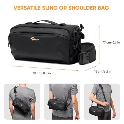 Lowepro ProTactic Lite SLX 120 AW III Camera Sling Bag, Professional Camera, Rain Cover, Lightweight Crossbody Sling Backpack, for Photographer, Videographer, Volume 5L, for DSLR/Mirrorless - style: Slx 120 Aw III