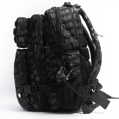 Lone Wolf Fitness Gen 3 Sports Backpack 35L Midnight Black, Water Resistant, 1000D High-grade Polyester