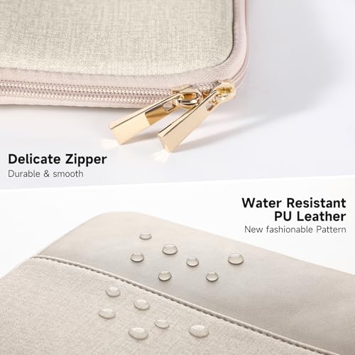 Laptop Case 13.3 inch, 13-13.3 inch Laptop Sleeve Compatible with MacBook Air M4 M3 M2 M1 2025-2018 / Pro M2 M1 2025-2016, HP Dell ASUS Lenovo Acer, Water-Resistant Computer Case Bag - color: Cream White, size: 13-14 inch