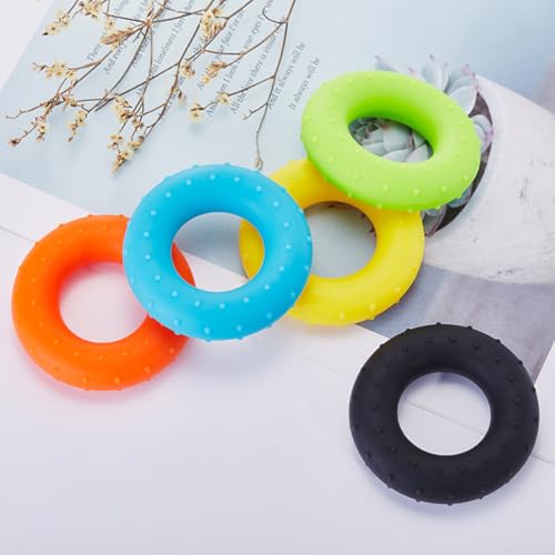 Didiseaon 4pcs Hand Grip Strengtheners Set, Multi-functional Silicone Finger Exercising Rings with 30-60lb Resistance, Hand Grip Trainers for Fitness, Rehabilitation, and Muscle Training