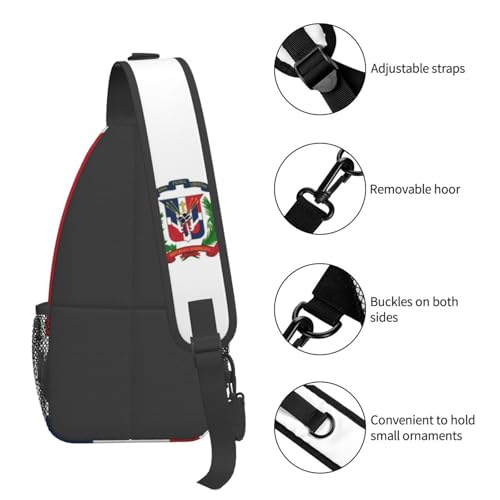 Flag Of The Dominican Republic Sling Backpack Hiking Backpack Crossbody Bag Sports Lightweight And Durable Chest Bag Shoulder Bag For Women Men - color: 1