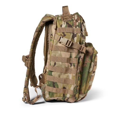 5.11 Tactical Backpack, RUSH 12 2.0 Military Survival Molle Back Pack with Laptop Compartment, Small, 24L, Multicam, Style 56562ABR