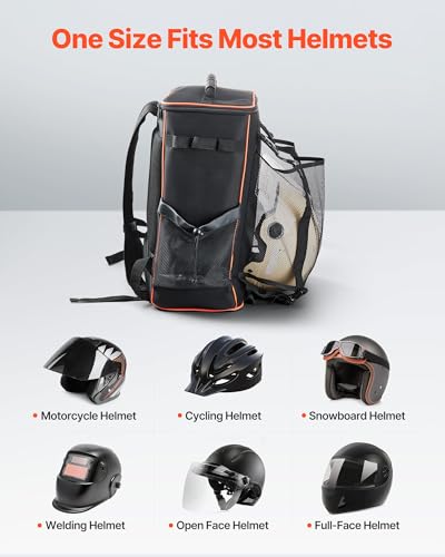 VEVOR Welding Backpack, 35.6L Welder Backpack for Tools and Helmet, 600D Polyester Extreme Gear Pack with Helmet Catch Bag, Multi-Purpose Gear Storage Bag for Welding, Outdoor Camping, Mountaineering - style: 600D Polyester-2