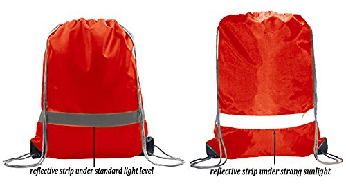 BeeGreen 20 Pieces Red Drawstring Backpacks Bags Bulk, String Bags Reflective Cinch Sack, DIY Blank Drawstring Bags for Women and Men - color: Reflective Red-s