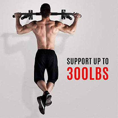 Yes4All Multifunctional Wall Mounted Pull Up Bar And Rotating Pull Up Handles With Non-Slip & Foam Pad Grips