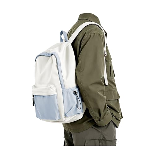 BJLFS Blue White Backpack for Women Men, Gym Backpack for Women Foldable Outdoor Weekender Gym Bag, Waterproof Sports Back Pack & Dance Yoga travel Bag - color: Large Blue With White