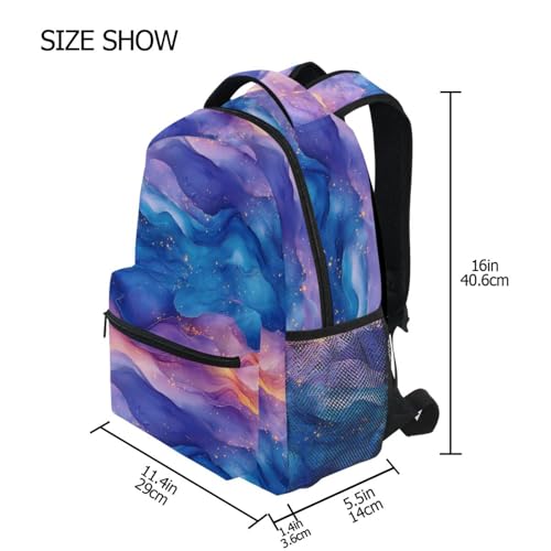 Fun Backpack for Teacher Nurse Fashion Backpack with Chest Strap Gift Men & Women Blue Purple - color: Multicolor13