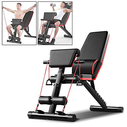 Adjustable Weight Bench For Full Body Workout Fitness Chair, Foldable Incline and Decline Weight Bench, Multifunction Gym Home Exercise Workout Fitness Chair 40-102cm Height Adjustable