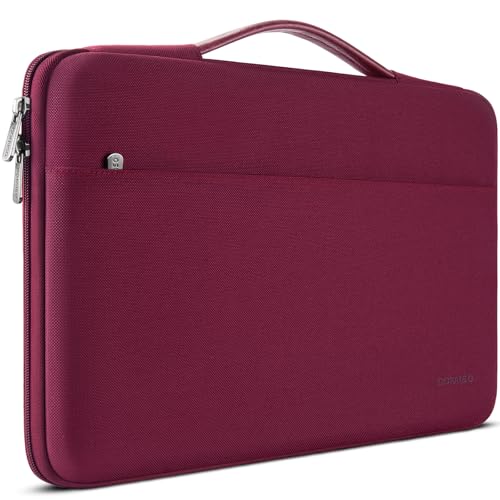 DOMISO Laptop Case Sleeve Protective Cover Compatible with MacBook Air 13 M4 M3 M2,MacBook Pro M2 M1,iPad Air/Pro,13 inch Dell,Lenovo, HP,Asus,Waterproof Computer Cases Bag with Handle,Wine - color: Wine, size: 13" for mac book