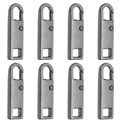 uxcell 8Pcs Zipper Pull Replacement, Metal Zipper Handle Mend Fixer Tab Repair for Luggage Suitcase Backpack Jacket Bags Boots Coat Handbags, Gunmetal Small - color: Gunmetal, size: Small