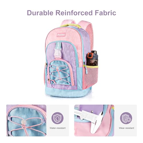 School Backpack for Teen Girls Bookbags, Large Capacity Water Resistant Laptop Bags Elementary High School Women Travel Daypacks - color: Pink&blue