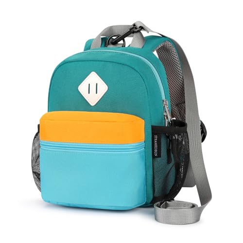 STEAMEDBUN Toddler Backpack Leash for 1-3: Backpack with Leash for Boys Girls - Anti-Lost Harness Backpack for Walking - color: Orange Green Blue, size: Leash - 9.5"H