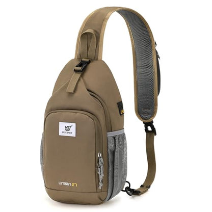 SKYSPER Sling Bag RFID Crossbody Sling Backpack Cross Body Shoulder Bag Travel Hiking Daypack for Women Men(Taupe) - color: Taupe