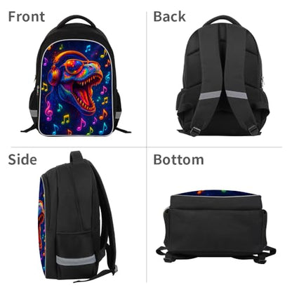 HiMagics Cute 3D Dinosaur School Backpack for Kindergarten Boys Girls Large Capacity Elementary School Bag with Reflective Safety Strips, Durable Bookbag for Grades 1st-12th Students - color: A13-dinosaur