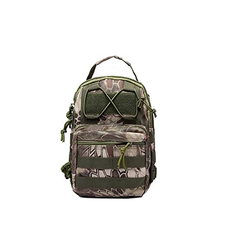 Outdoor Sports Hiking Sling Bag Shoulder Pack Camouflage Tactical Molle Combat Chest Bag - color: Mandrake
