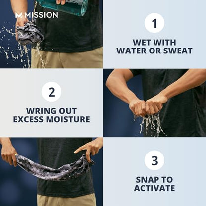 MISSION Max Plus Cooling Towel- Soft, Durable Microfiber - Cools Up to 3 Hours - UPF 50 Sun Protection - Machine Washable - color: Honey Dew