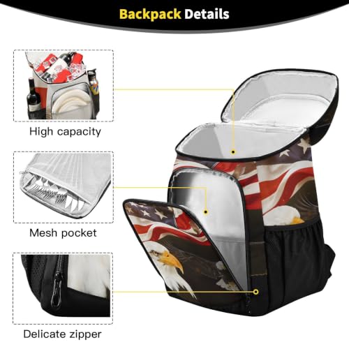 Tropical Pineapples Fruits Cooler Backpack Insulated Leak Proof Beach Cooler Bag Soft Lunch Picnic Hiking Camping Backpack Cooler - color: silver2