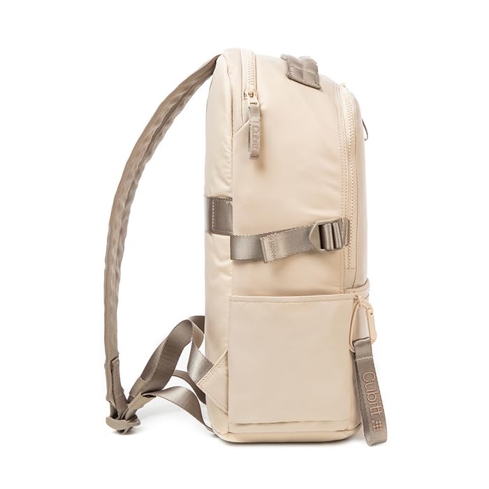 Cubitt Backpack – Lightweight Water-Resistant Laptop Backpack for Work, College & Travel with Organizer, 12kg Capacity – Warm Beige - color: Warm Beige