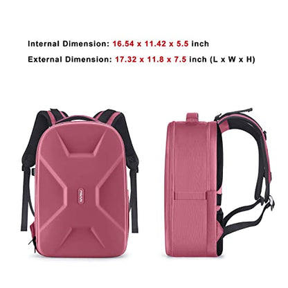 MOSISO Camera Backpack, DSLR/SLR/Mirrorless Photography Camera Bag 15-16 inch Waterproof Hardshell Case with Tripod Holder&Laptop Compartment Compatible with Canon/Nikon/Sony, Dusty Rose - color: Dusty Rose