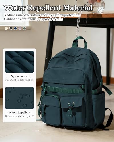 weradar Cute Bookbag For Teen Girs Boys,Middle Students Travel Backpack,Casual Daypackas Backpack For Women Men,Aesthetic School Backpacks With Lots of Pockets(Green) - color: A4-green