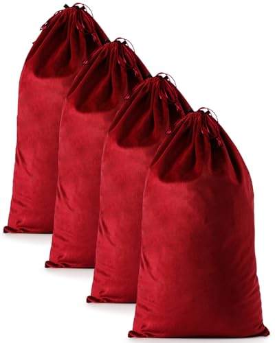 4 Pcs Shoe Bags for Travel, Large Boot Bag, Rio Red, 21.2x13.3 Inch | Washable & Reusable Travel Shoe Bags, Dustproof Shoe Bags with Drawstring Closure, Suitable for Travel, Home Storage - color: Rio Red, size: 21.2"x13.3"