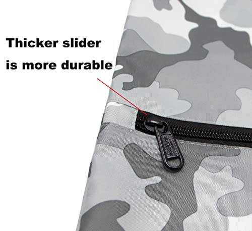 HOLYLUCK Drawstring Backpack Bag Sport Gym Sackpack - color: Grey Camo