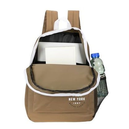 AEROPOSTALE Fieldtrip Unisex Backpack - AE Mens and Womens Bag for Everyday Use - Brown/White - color: Mud Brown