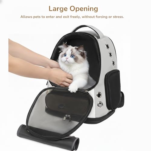 Cat Backpack Carrier, TSA Airline Approved Pet Travel Bag for Small Medium Dogs, Ventilated Hiking Camping Backpack for Cats, Kitten and Puppy up to 18 lbs, Gray Mesh - color: Gray Mesh