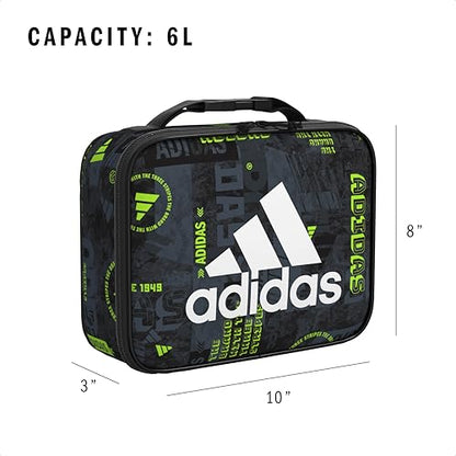 adidas Foundation School Lunch Bag – Insulated Lunchbox, 6L - color: Upscaled Mix-black/White