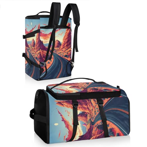 Gym Backpack, Water Resistant Carry-On Bag with Padded Shoulder Straps