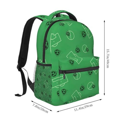 Soccer Laptop Backpack Cool Travel Hiking Backpack Mens Backpack Sport Casual Daypack Bag - color: Soccer 01