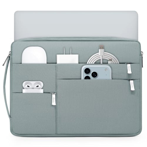 HYZUO 14-15 Inch Laptop Sleeve Bag for MacBook Air 15 M5 A3448 M4 M3 M2 2026-2023, MacBook Pro 15, 15" Surface Laptop, XPS 14/15 Plus, NoteBook Case for 14" HP Dell Lenovo Asus Acer, Ash Blue - color: Ash Blue, size: 14-15 Inch