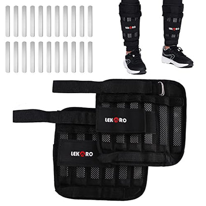 Wrist Ankle Weights with Removable Steel Bars, 1 Pair Adjustable Arm Leg Weights for Men and Women, No Leakage Design, Weighted Wrist Bands for Walking Jogging Yoga Pilates - color: Adjustable Ankle Weights 11 LBS