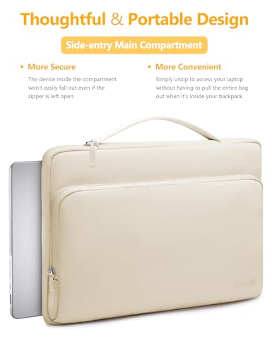 HYZUO 13 Inch Laptop Bag Case Sleeve for MacBook Air 13 M5 M4 M3 M2 M1 2026-2018 A3449, 13" MacBook Neo 2026, MacBook Pro 13 M2 M1 2026-2016, 12.9"-13" iPad Pro/Air, Surface Pro, XPS 13, Sand - color: Sand, size: 13 Inch