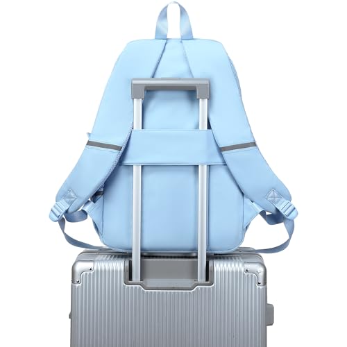 abshoo Big Student Laptop Backpack For College Women Middle High School Teen Girls Bookbag Travel Daypack (Light Blue) - color: Light Blue
